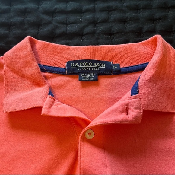 US Polo Association Pure Cotton Collar Slim Fit Polo T-shirt Size M - Picture 5 of 7